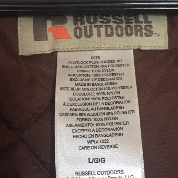 Russell Outdoors Winter Camouflage Hooded Coat Size L - Picture 5 of 7